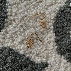 Adorable Gold Heart & Cross Earrings